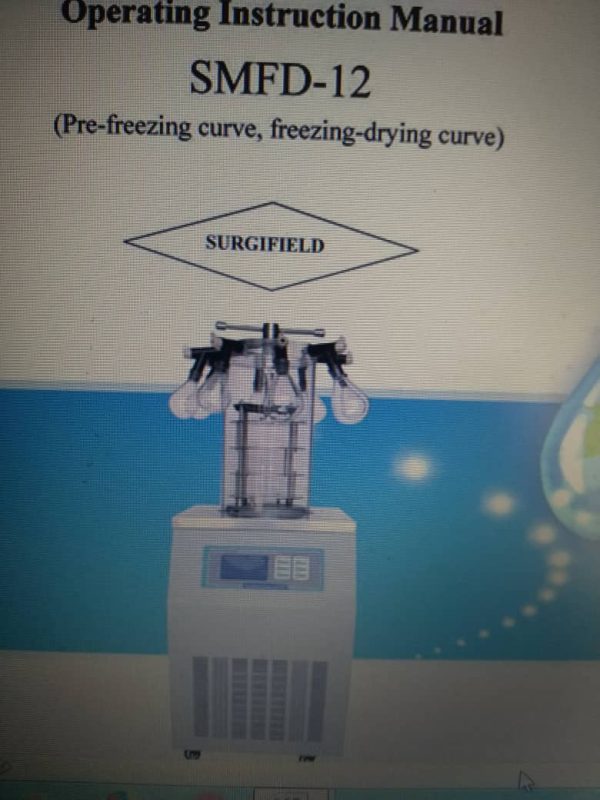 SMFD-12 Pre-freezing curve, freezing drying curve