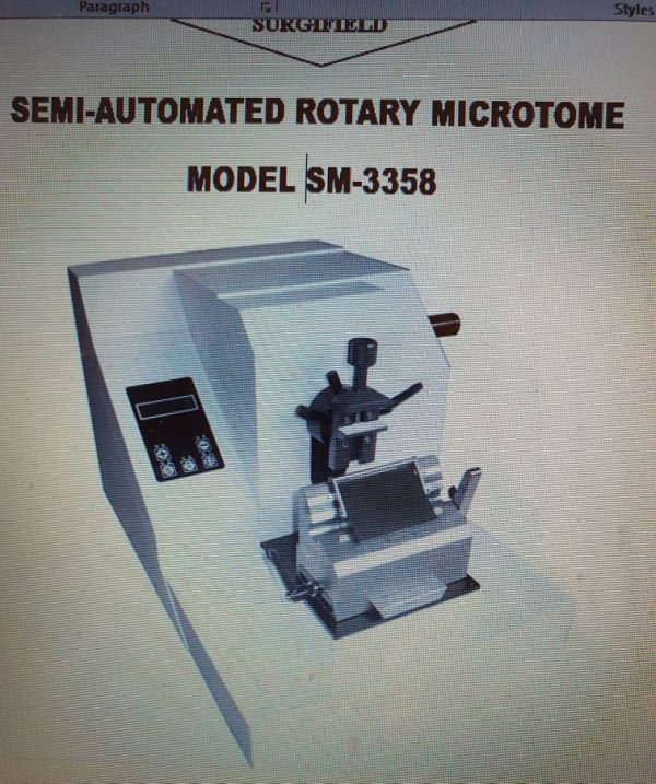 Semi Automated Rotary Microtome Model SM-3358
