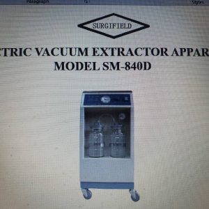 Electric Vacuum Extractor Apparatus Model SM-840D