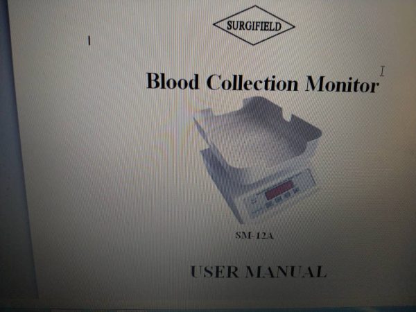 Blood Collection Monitor Model SM-12A
