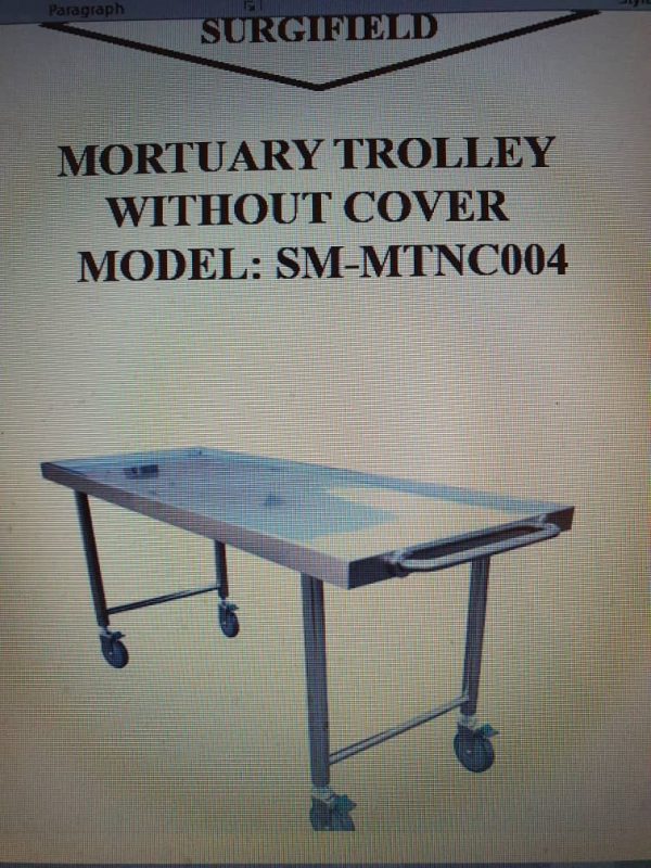 Mortuary Trolley without Cover Model SM-MTNC004