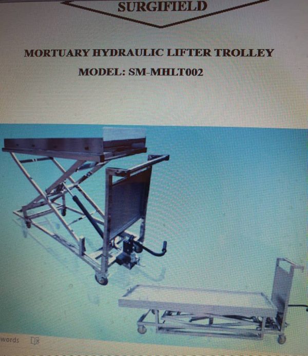 Murtuary Hydraulic Lifter Trolley Model SM-MHLT-002