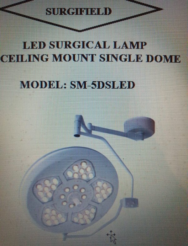 LED Surgical Lamp Ceiling Mount Single Dome Model SM-5DSLED