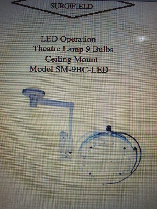 LED Operation Theatre Lamp 9 Bulbs Ceiling Mount Model SM 9BC-LED