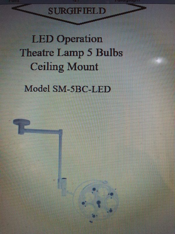 LED Operation Theatre Lamp 5 Bulbs Ceiling Mount Model SM-5BC-LED