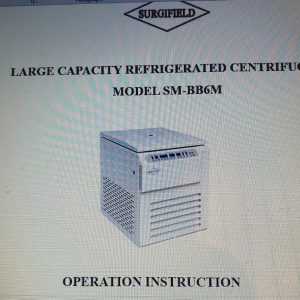 Large Capacity Refrigerated Centrifuge Model SM-BB6M