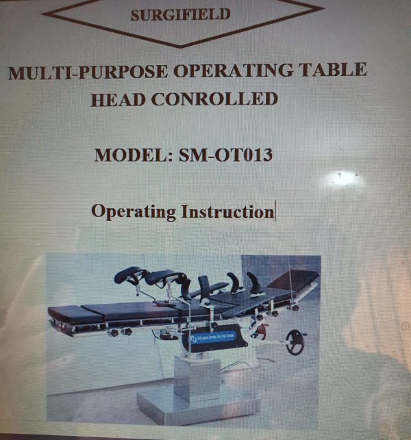 Multipurpose Operating Table Head Controlled Model SM-OT013