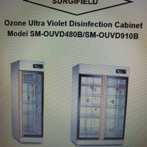 Ozone Ultra Violet Disinfection Cabinet Model SM-OUVD480B/SM-OUVD910B