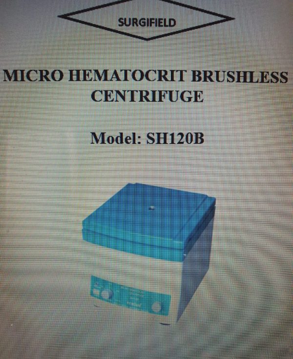 MICRO HEMATOCRIT BRUSHLESS CENTRIFUGE Model: SH120B