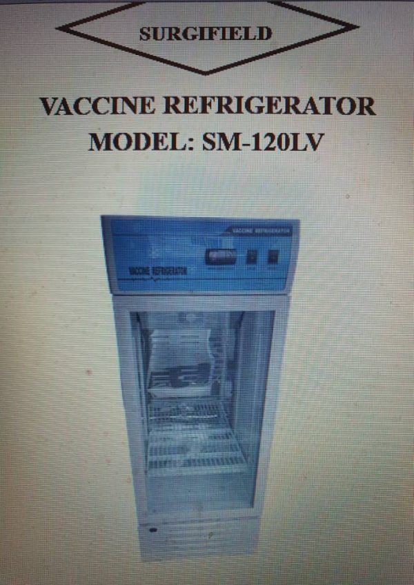 VACCINE REFRIGERATOR MODEL: SM-120LV