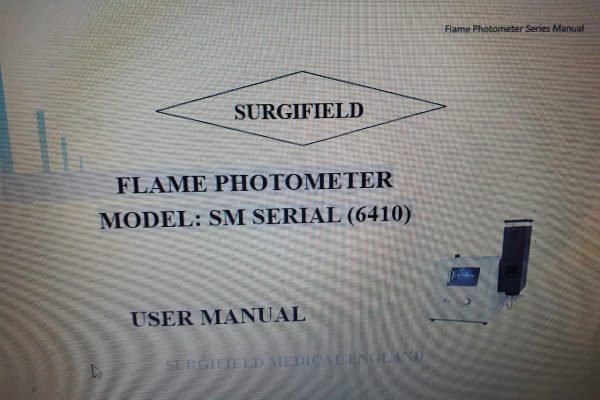 FLAME PHOTOMETER MODEL: SM SERIAL (6410)