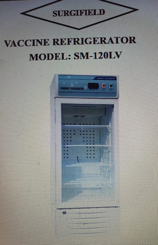 VACCINE REFRIGERATOR MODEL: SM-120LV