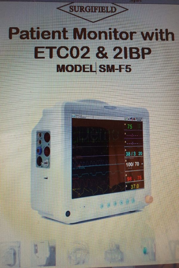 Patient Monitor with ETC02 & 2IBP MOdel SM-F5