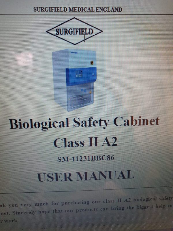 Biological Safety Cabinet Class II A2