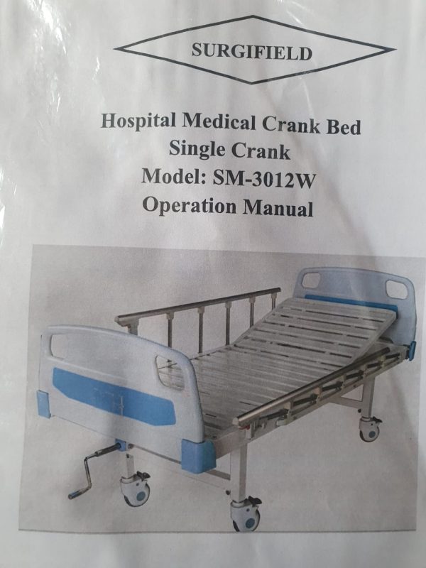 Hospital Medical Crank Bed Single Crank Model SM-3012W