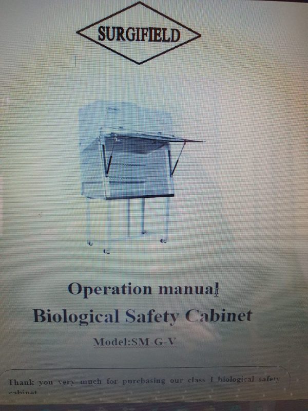 Biological Safety Cabinet Model SM-G-V