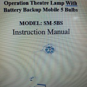 Operating Theatre Lamp with Battery Backup Mobile 5 Bulbs Model SM-5B