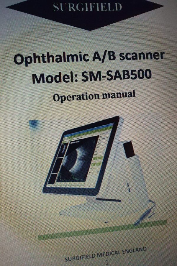 Ophthalmic A/B Scanner Model SM-SAB500