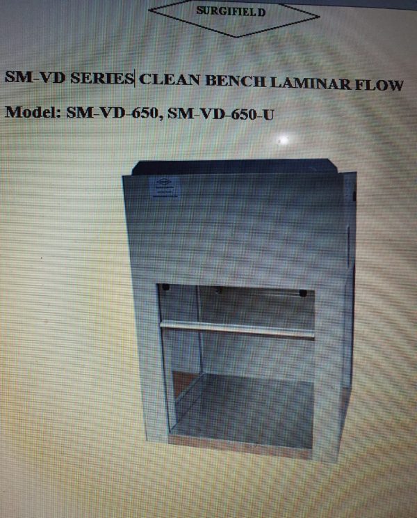 Clean Bench Laminar flow Model SM-VD-650, SM-VD-650-U